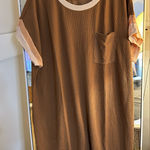 None NEW Oversized ribbed knit t-shirt Round Neck T-Shirt Dress 3X Photo 0