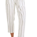 Madewell  Lightestspun Beach Cover-Up Track Trousers Simply Sage Stripe Womens XS Photo 0