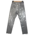 ZARA ZW THE METALLIC JEANS PANTS SILVER Size 4 Party Going Out Date Night Photo 5