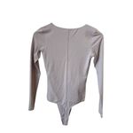Everlane Supima Cotton Long-Sleeve V-Neck Bodysuit T-Shirt In Dusty Lavender Photo 5
