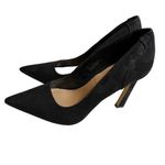 Abound  Pumps Womens Size 8.5 Velveteen‎ Black Pointed Toe  Slip On Heels Photo 2