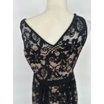 Candalite Evening Gown Dress Petite Large PL Black Lace Maxi Whimsigoth Fairy Photo 4