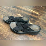 Bzees  Disco Black Strappy Wedge Sandals Size 7M Women's Sandal Comfort Photo 4