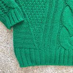 kelly green cable knit sweater Size XS Photo 5