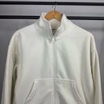 Avia Women's Off White Fleece cropped Jacket size Large Photo 1
