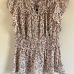 Current Air Anthropologie Pink Floral Smocked Top Medium NWT  Photo 0