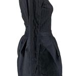 Women's Sheer Shorts Dress Black Long Sleeve Photo 2