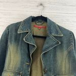 Jennyfer J Faded Y2K 90s Grunge Denim Jacket Size S Blue Photo 3