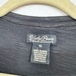 Lucky Brand  Black Gold Beaded Boho Blouse Womens XL Classic Embroidery Shirt Top Photo 5