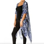 Michael Stars Open Front Printed Wrap Cover Up Size O/S Resort Vacation Summer Photo 1