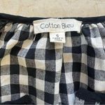Cotton Bleu Black/White Gingham Dress Sz Small Black Photo 1