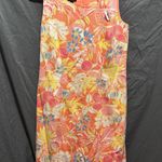 Talbots  women’s Textured Fruit & Flowers Sleeveless Shift Dress size 2 Photo 1