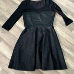 Material Girl Floral Gray Black Long Sleeve Skater Mini Dress Size Small Photo 0
