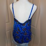 I Heart Ronson  NWT blue floral silky camisole size M w/adjustable straps. Photo 2