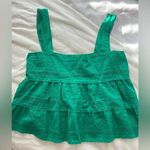 Gianni Bini GB ( Juniors) Kelly Green Eyelet cropped top - small Photo 0