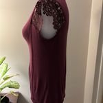 Moral Fiber burgundy Fitted Embellished Blouse Size M Photo 8