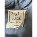 Style Rack Mini Blue Dress Ruched Size Medium Long Sleeve V Neck Photo 10