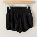 Lululemon | Solid Black Hotty Hot Low-Rise Lined Short 4" Elastic Waist | 4 Photo 1