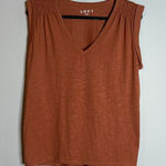 Loft  terracotta smocked sleeveless tank top Photo 0