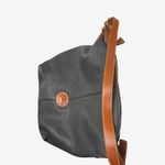 Dooney & Bourke AWL Pebbled Leather Hobo Black British Tan Trim Vintage Photo 9