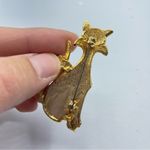 Vintage Cat Pin Brooch Set Silver Ultra Craft & Gold Tone Black Enamel Cats Photo 7
