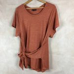 Bobeau Plus Size Tie front Asymmetrical Knit Top 2X Photo 1