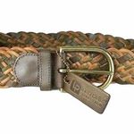 Anthropologie HTF: new x Linea Pelle ❃ Braided Leather Belt ❃ Khaki Brown Root Photo 0