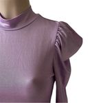 Bar III Metallic Long Puffed Sleeve Top Photo 3