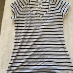 Victoria's Secret Victoria’s Secret Sport black white stripe short sleeve v neck tee S 70% cotton Photo 2