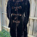 Antique Victorian Coat Overcoat Brown Velvet Velour Fur XS S Small M Medium Photo 0