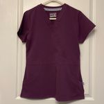 Nurse Mates  Lauren Wine Mock Wrap Hospital Doctor Nurse Medical Scrub Size Small Photo 1