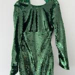 House Of CB Belle Pine Green Sequins Maxi Dress Photo 5