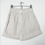 NWT By Timo Gingham Pleaded Beige Shorts Size XS Photo 2