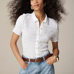 J.Crew  Smocked button-up shirt in cotton-blend voile size M Photo 0
