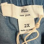 BLL New York Blue Casual Dress Blouse 100% Cotton Chambray Style Faye Size 2XL Photo 3