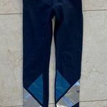 Heroine Sport Navy Blue Metallic Leggings Sz XS Like New Photo 0