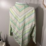 Elementz Women’s  XL cotton Vintage Stripe Button Down Top Pastel Photo 2