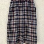Vintage Brown Wool Plaid Pencil Skirt Madison 14 Photo 4