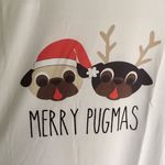 Pugs Christmas Shirt, Large 🎄 White Photo 2
