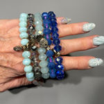 Ermish Stack of five bracelets in Blue/Gray Tones Blue Photo 0