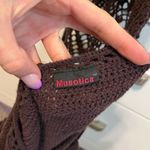 Vintage Y2K Brown Crochet Mini Dress Size XS Photo 3