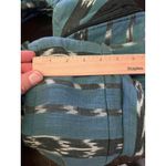 El Paso Saddleblanket Woven Cotton Backpack Blue Ikat Stripe Boho Southwestern Photo 8