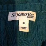 st. john's bay St John’s Bay Jewel Green Loose Knit Sweater XL Photo 6