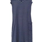 Toad&Co
Samba Muse Dress, Navy & White Stripe Short Sleeve, Midi, Organic Cotton Blue Size XS Photo 3