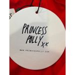 Princess Polly  NEW Lina Mini Dress Red Size 12‎ V Neck Satin Photo 4