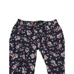 Torrid  Sz 0 Plus Floral Crop Pants‎ Blue Capri Boho Whimsy Sport Romantic Artsy Photo 15