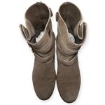 Kate Spade  Women’s Size 6.5 Taupe Mousse Suede Sabina Bow Back Combat Boots Photo 2