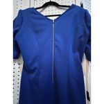 Julian Taylor Julian Taylor Blue Sheath Dress Womens Size 14 V Neck Career Work Photo 8