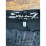 7 for all Mankind Black Frayed Hem Cutoff Weekend Short, sz 6 Photo 4