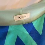 Everly 289  Blue and Green Chevron Tunic Dress Work Small Photo 3